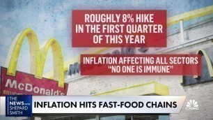 'Inflation hits fast food chains'