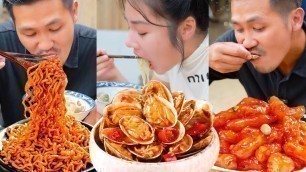 'Salad With Snails Eating Challenge | Village Funny Mukbang 2022 | Chinese Food Yummy Recipes'