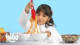 'Kids Try Popular Foods from India, Italy and the U.S. | Kids Try | HiHo Kids'