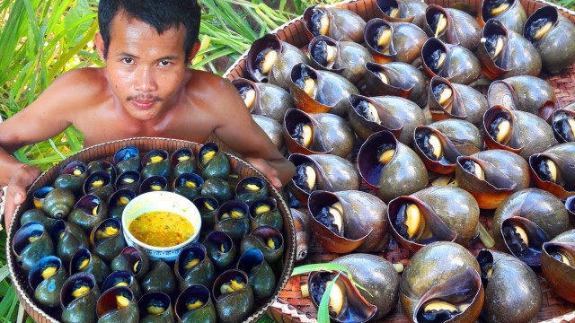 'Yummy Cooking Snails food recipe - eating snail with yummy sauce'