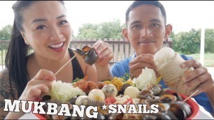 'GIANT Snails + Spicy Papaya SALAD EXOTIC FOOD MUKBANG *LETS EAT | SASVlogs & Tong พากิน (ENG SUBS)'