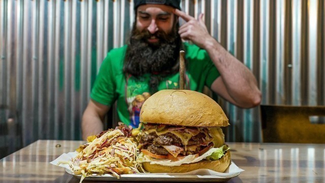 'BACKYARD BBQ\'S UNDEFEATED COLOSSAL BURGER CHALLENGE | BeardMeatsFood'