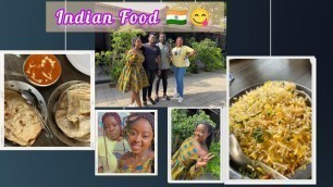 'BLACK GIRLS TRYING INDIAN FOOD Indian butter chicken,ButterNaan,Chicken Biryani #foodmukbang #india'