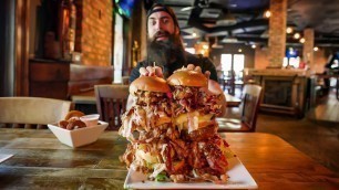 'TEAK\'S TWIN BURGER TOWER CHALLENGE...CHEF BETS $50 I WON\'T WIN | FLORIDA PT.6 | BeardMeatsFood'