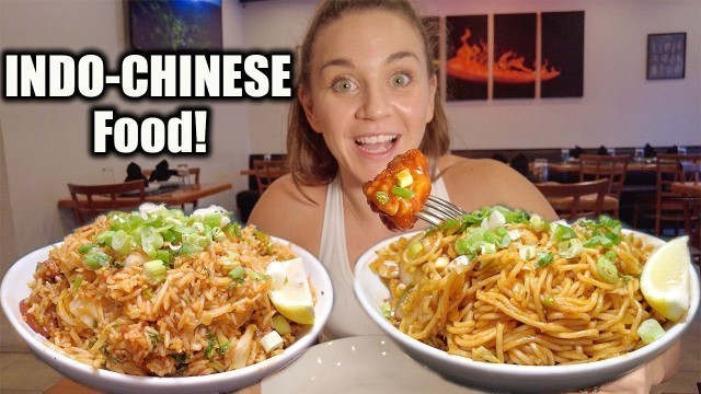 'FIRST TIME TRYING INDIAN CHINESE FOOD!! | GOBI MANCHURIAN & MORE!'