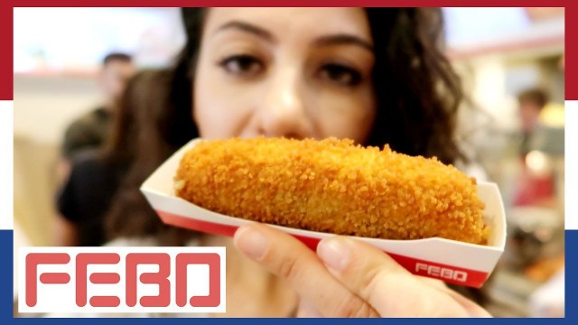 'BEST DUTCH STREET FOOD TOUR YOU MUST SEE AT FEBO AMSTERDAM  | TRAVEL VLOG IV'