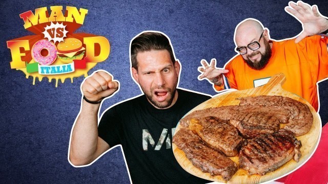 'LA SFIDA DELLE BISTECCHE da 4,5 kg *impossibile* | Man vs Food Italia | MochoHF'