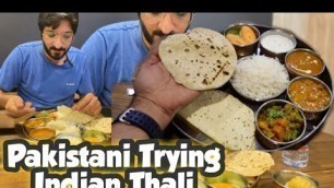 'Pakistani trying indian Thali | Pakistani reaction on Indian food | #pakistanireaction #indianfood'