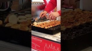 'Amazing skill!!! Fluffy Dutch Mini Pancakes | AMS streetfood #amsterdam #netherlands #dutchfood'