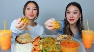 'Foreigners trying Indian food ASMR complications/mukbang ♥️ links in the description box'