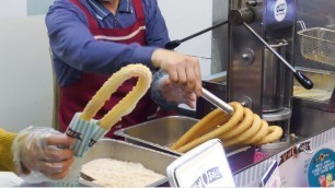 'Very Long Churros, Unusual. Seen in Seoul. Korea Street Food'