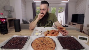 'TRYING TO EAT BRIAN SHAW\'S 16,000 CALORIE STRONG MAN CHEAT MEAL PIZZA PARTY | BeardMeatsFood'