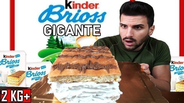 'KINDER BRIOSS AL LATTE GIGANTE CHALLENGE | TORTA XXL | Chea Day | MAN VS FOOD #FoodChallenge #Kinder'