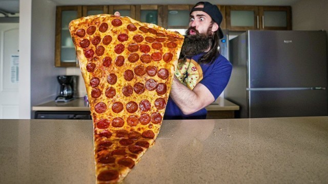 'EATING THE BIGGEST SLICE OF PIZZA IN CANADA | CANADA PT.5 | BeardMeatsFood'