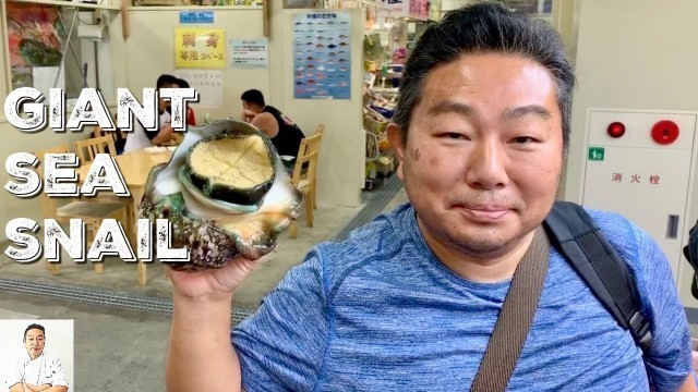 'LIVE GIANT SEA SNAIL - Clean and Cook 2 Ways | Okinawa Street Food'