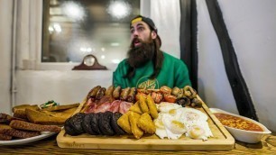 'THAT VIRAL BREAKFAST CHALLENGE | EAT IT QUICK ENOUGH AND WIN £50 | BeardMeatsFood'