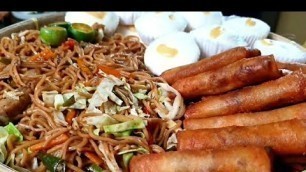 'Bilao food Package. Pancit, Lumpia Shanghai at Puto'