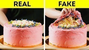 'FAKE OR CAKE?? SHOCKING COMMERCIAL TRICKS that will blow your mind!'