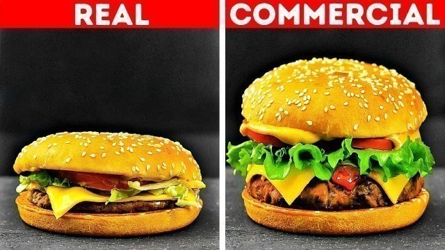 'Food in Commercials and Ads VS in Real Life | Tricks and Photo Hacks | 5 Minutes | By Food Life'