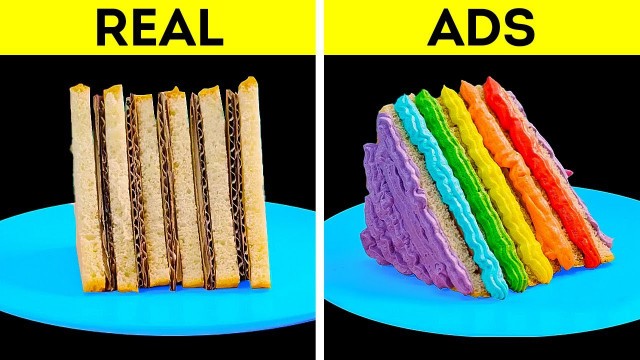 'FAKE OR REAL? ADVERTISING FOOD TRICKS TO SURPRISE YOU'