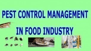 'Pest Control In Food Processing Industry'