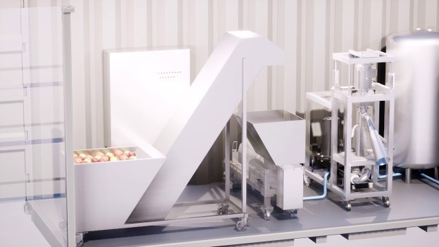 '3D Model of mobile fruit processing unit (Video 1) | FOX Food Processing in a Box'