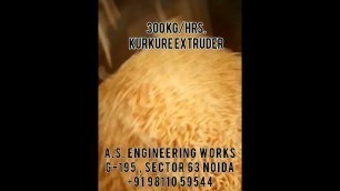 'Kurkure Making Machine|Food Processing Plant|A.S.Engineering Works|Extruder|'