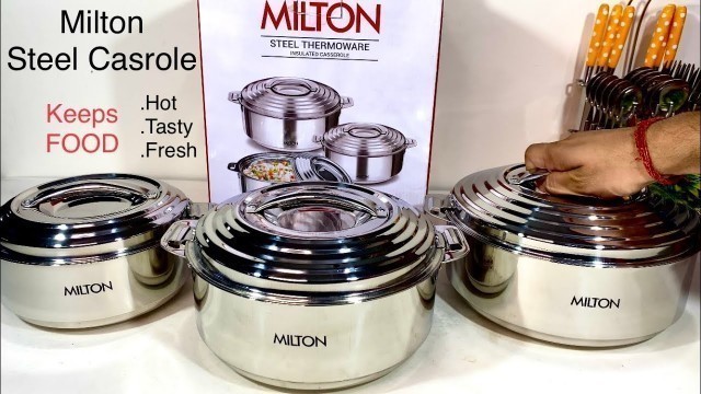 'Milton Steel Thermoware Casserole Set | Dishwasher Safe | Keeps Food Hot & Fresh Milton Caserole Set'