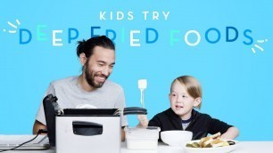 'Kids Try Deep Fried Foods | Kids Try | HiHo Kids'