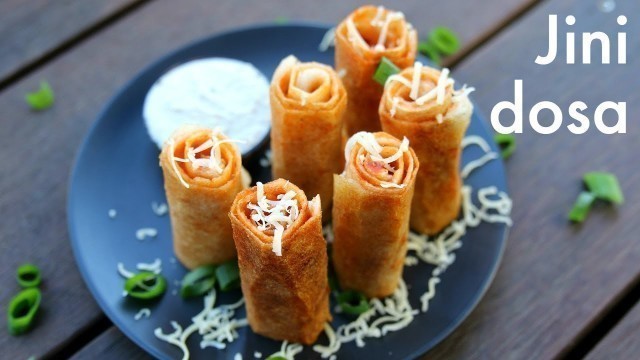 'jini dosa recipe | जीनी रोल ढोसा |  mumbai food jini dosa | jini roll dosa'