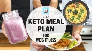 'KETO DIET Meal Plan - 7 DAY FULL MEAL PLAN for WEIGHT LOSS'