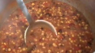 'Meatless Three-Bean  Chili - Spicy Vegetarian Chili'