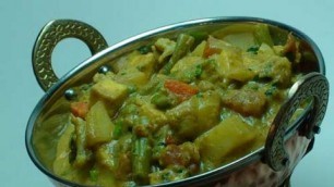 'Vegetable Korma - Indian Vegetarian Recipes Video'