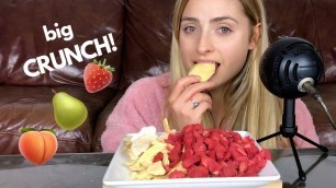 'ASMR FREEZE DRIED FRUIT! crispy crunchy eating sounds'