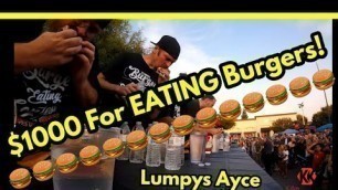 '$1000 for eating Burgers | man vs food | California | lumpys | ayce'