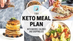 'KETOGENIC DIET Meal Plan - 7 DAY FULL MEAL PLAN for KETO'