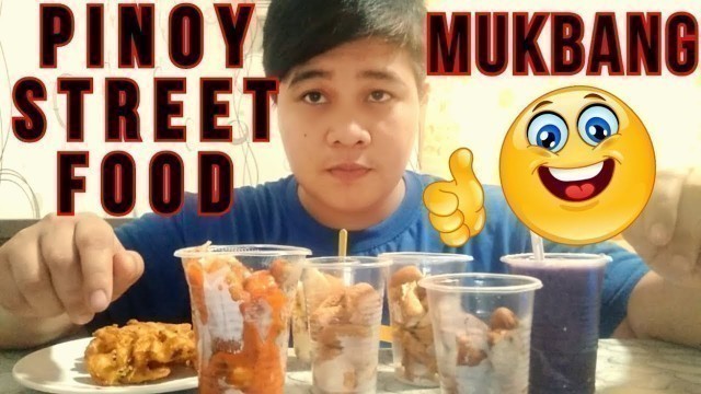 'Filipino Street Food Mukbang|kwek kwek, Tempura, kikiam,fishball etc.'