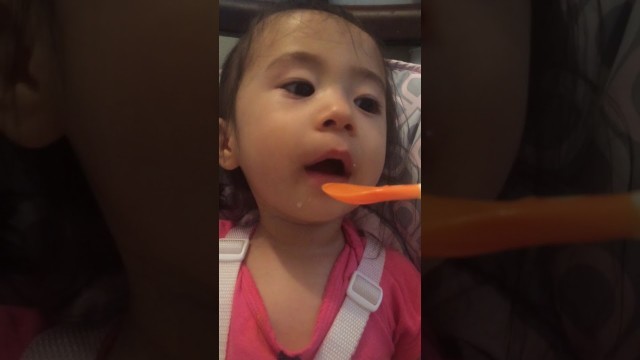 'Ava - having baby food (11 month)'