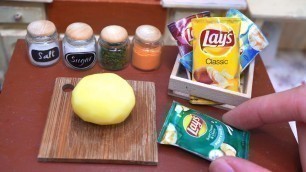 'Miniature Potato Lay\'s Chips Recipe | ASMR Cooking DIY Mini Food'