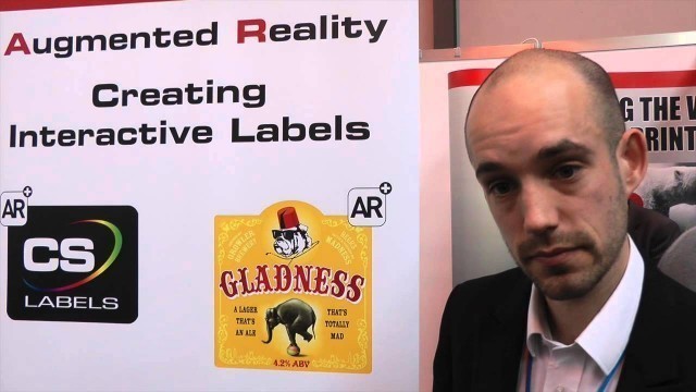 'Nathan Daniel from CS Labels demos augmented reality app'