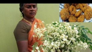 'Drumstick Flower Vada Cooking in My Village Healthy Vadai Food Money Food'