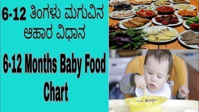 '6 to 12 Months Baby Food Chart in Kannada| 6-12 ತಿಂಗಳು ಮಗುವಿನ ಆಹಾರ ವಿಧಾನ|6-12 Months Baby Diet Chart'