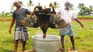 'FULL TURKEY FRY | Uncle is frying a Whole Turkey | food fun village'