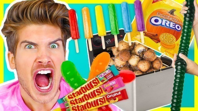 'DEEP FRYING RANDOM FOODS! (OREO\'S, POPSICLES, GUMMY WORMS + MORE)'