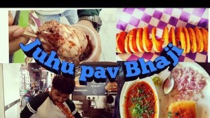 'Best street food || Mumbai Juhu Beach Street Food | pav bhaji, Ice Gola, and more | Indian Food vlog'