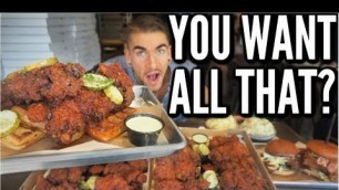 'HUGE NASHVILLE HOT CHICKEN CHALLENGE | Hot Chicken Menu Challenge | Man Vs Food'