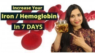 'Increase Hemoglobin Level in 7 Days | Iron Deficiency Anemia Remedy | Samyuktha Diaries'