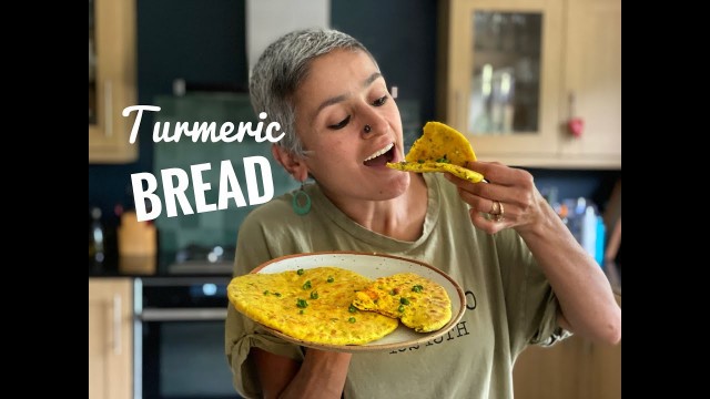 'BREAD IN A frying PAN | Eggless and WITHOUT Oven Bread | Turmeric Coriander bread | Food with Chetna'