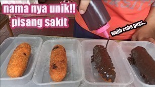 'Indonesian street food!!! Pisang sakit jajanan kekinian| kuliner jambi'