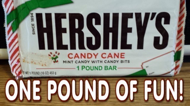 'Junk Food: Hershey\'s 1 Pound Candy Cane Bar Eating Stunt (2000 Calories) | FreakEating Bucket List'